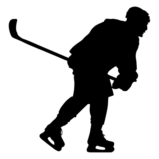 Silhouette Hockey Transparent PNG Image