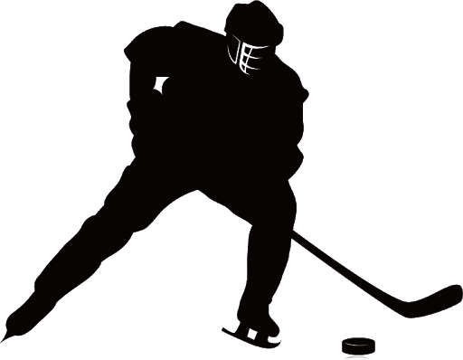 Silhouette Hockey Transparent PNG Image