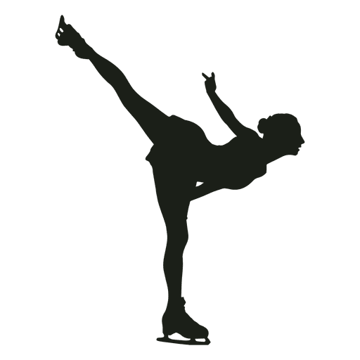 Skating Athlete Silhouette Figure Transparent PNG Image