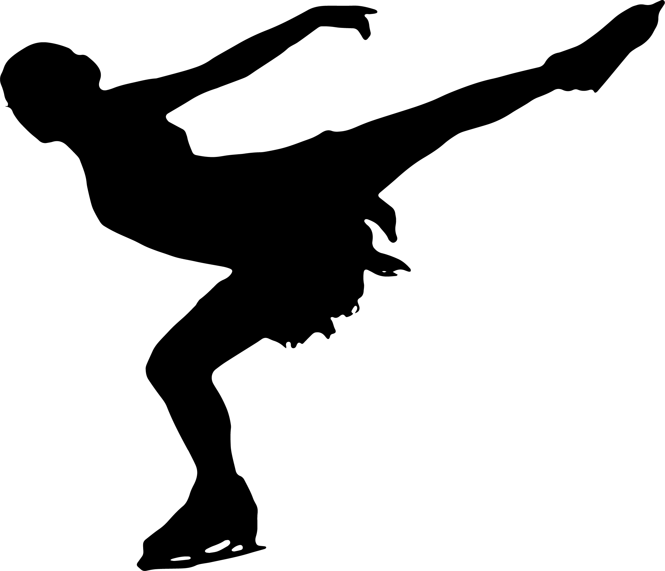 Skating Athlete Silhouette Figure Transparent PNG Image