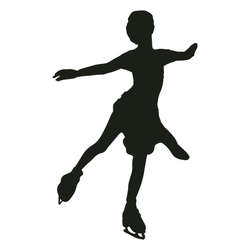 Skating Athlete Silhouette Figure Transparent PNG Image