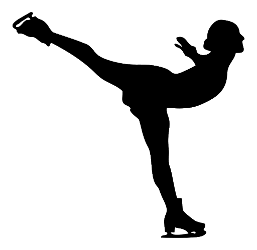 Skating Athlete Silhouette Figure File Transparent PNG Image