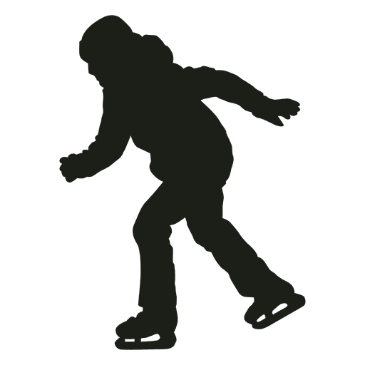 Skating Athlete Silhouette Figure Transparent PNG Image
