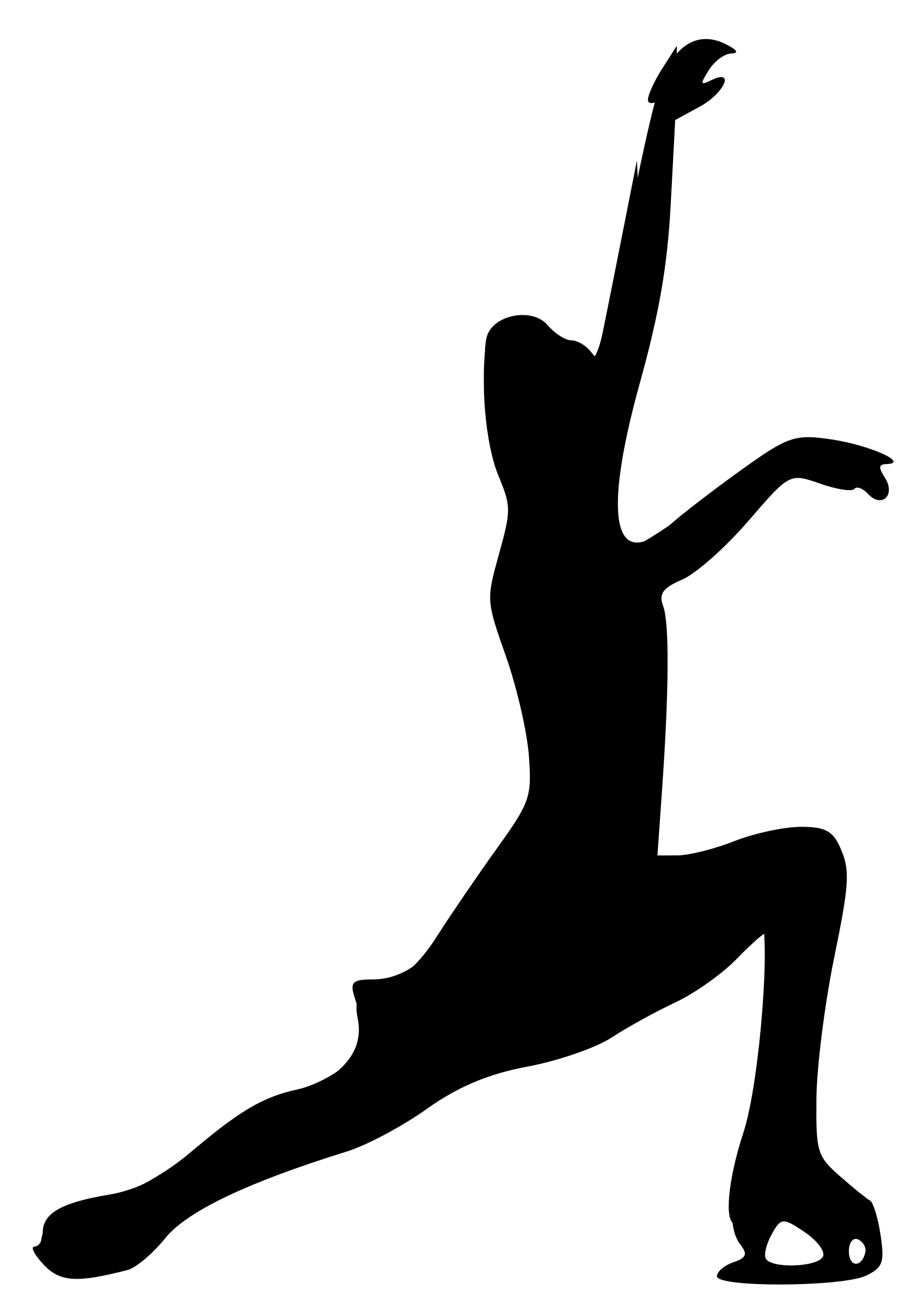 Dance Skating Silhouette Figure Transparent PNG Image