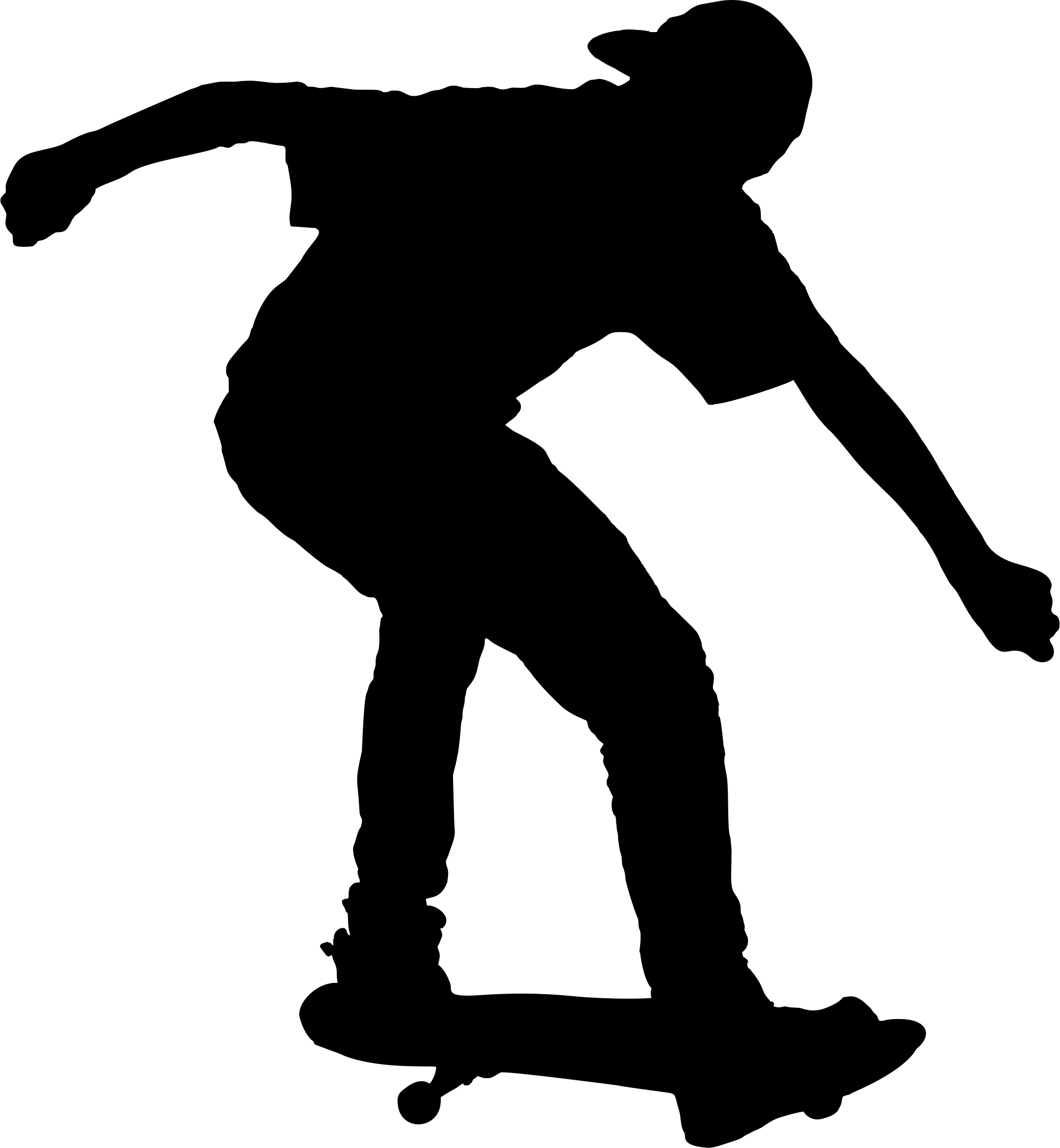 Skating Silhouette Figure Transparent PNG Image