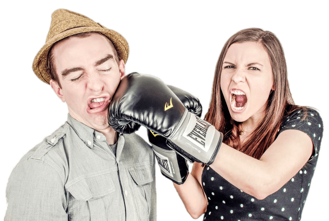 Couple Fight Transparent PNG Image