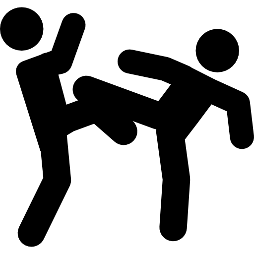 Silhouette Fight Transparent PNG Image