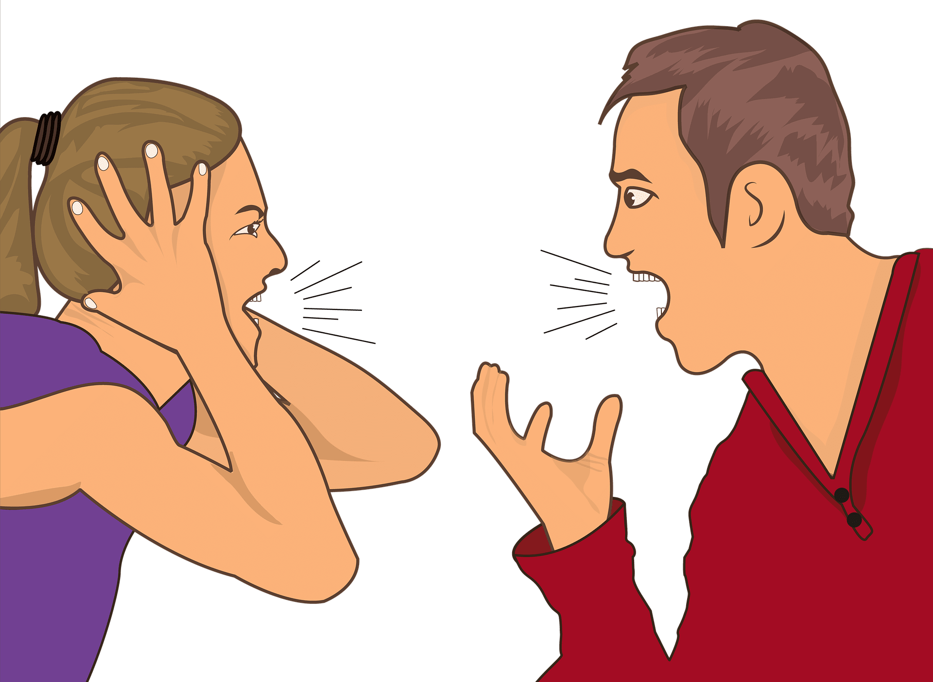 Couple Fight Transparent PNG Image