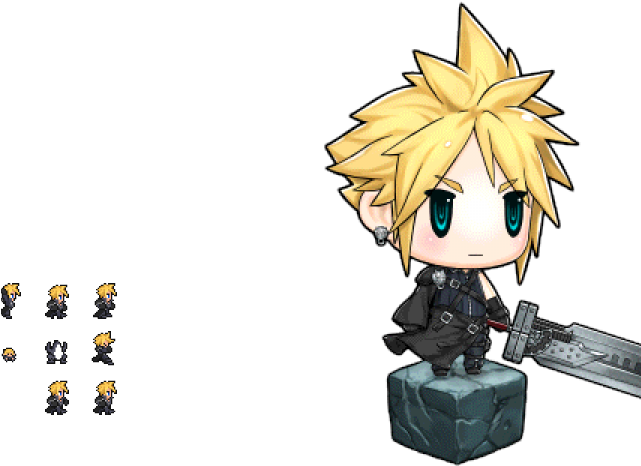 Fantasy Final Cloud Strife Transparent PNG Image