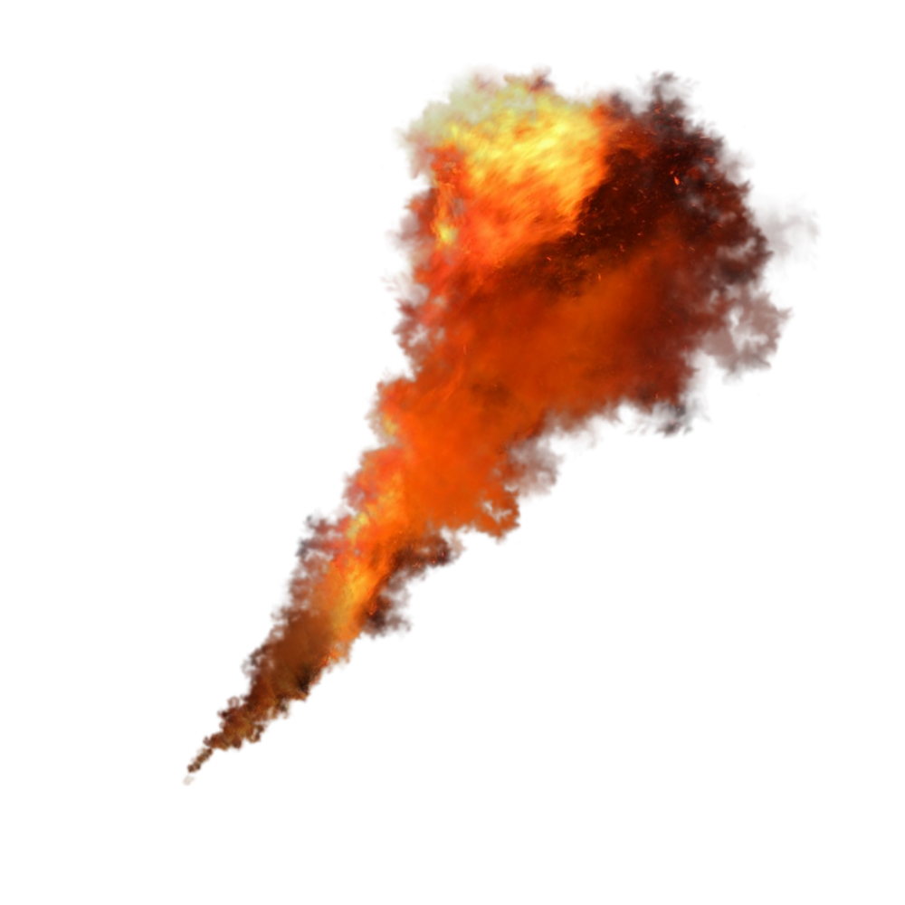 Fireball Smoke Burning Transparent PNG Image