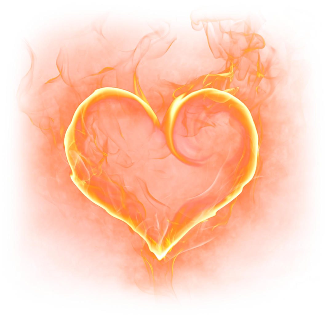 Fire Heart Effect Smoke Transparent PNG Image