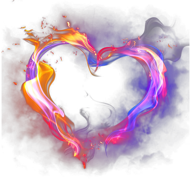 Fire Heart Love Transparent PNG Image