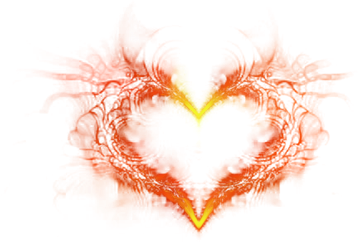 Fire Heart Effect Transparent PNG Image