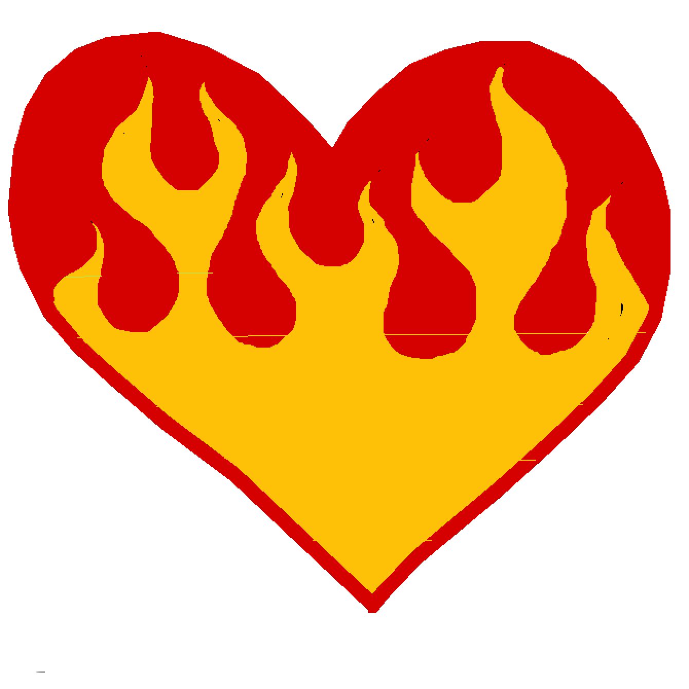 Fire Heart Emoji Transparent PNG Image