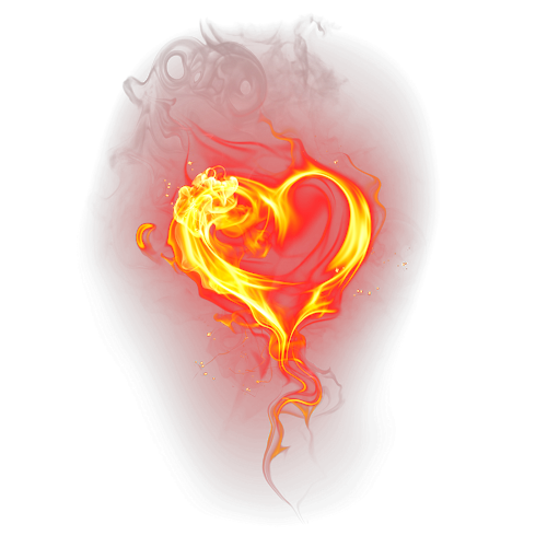Fire Heart Flame Love Transparent PNG Image