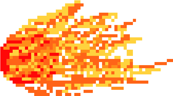Fireball Pixel Transparent PNG Image