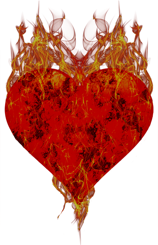 Fire Heart Vector Smoke Transparent PNG Image