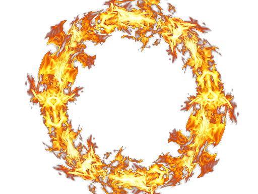 Real Fire Circle Flame Transparent PNG Image