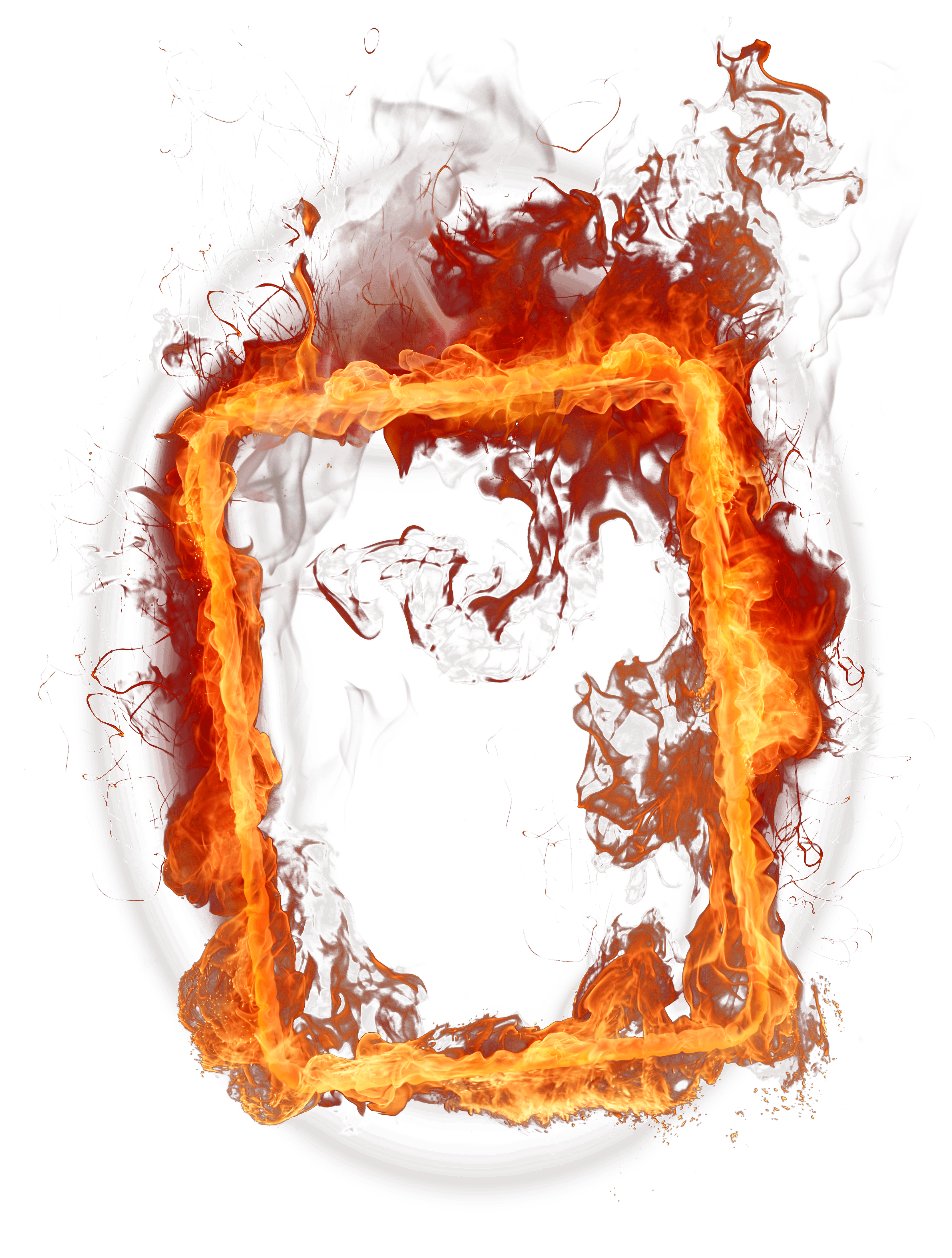 Fire Frame Transparent PNG Image