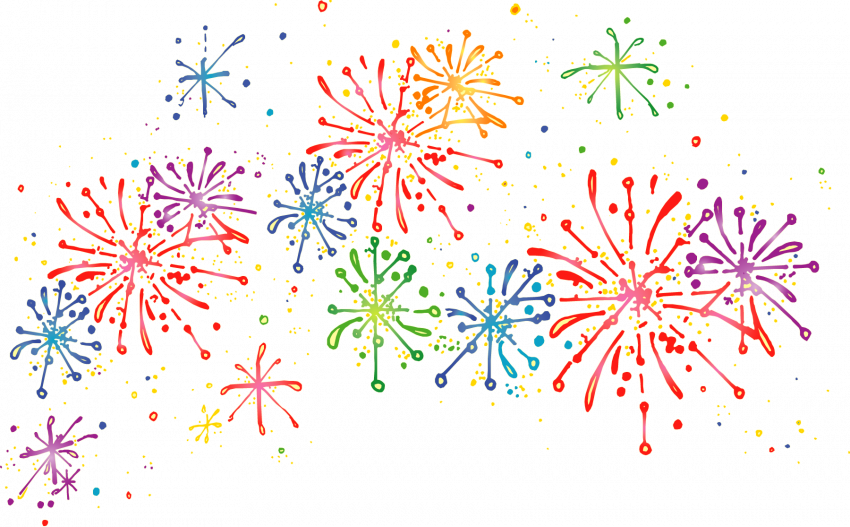 Bright Vector Fireworks Colorful Transparent PNG Image