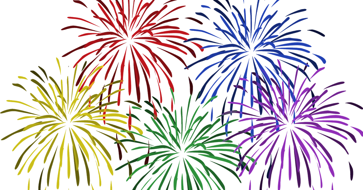 Fireworks Vector Colorful Transparent PNG Image