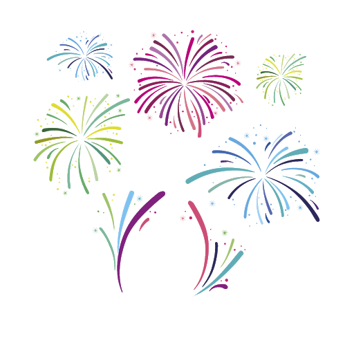 Fireworks Vector Abstract Colorful Transparent PNG Image