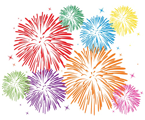 Fireworks Vector Bright Colorful Transparent PNG Image