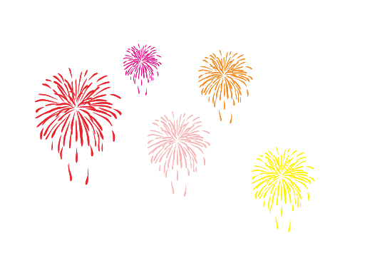 Fireworks Vector Colorful Burst Transparent PNG Image