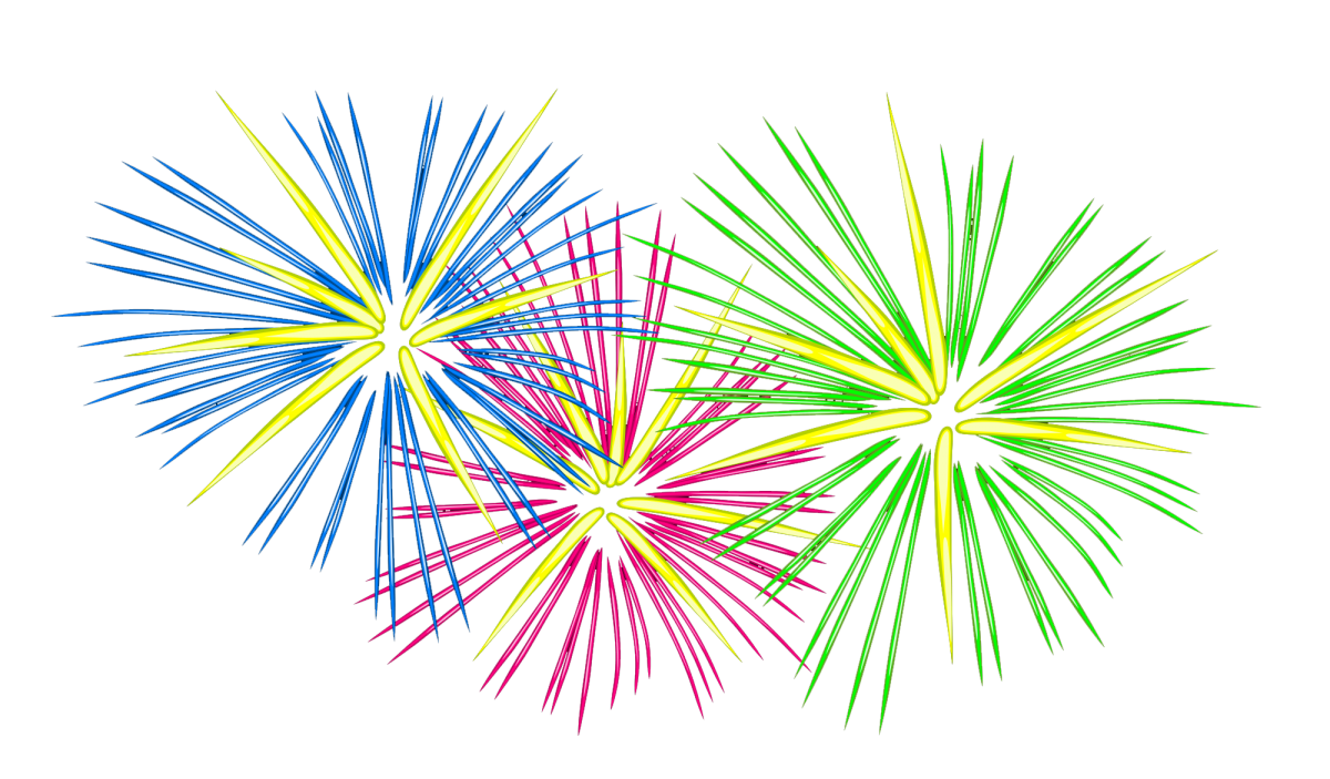 Fireworks Vector Colorful Transparent PNG Image