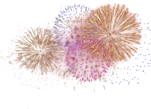 Fireworks Vector Glitters Colorful Transparent PNG Image