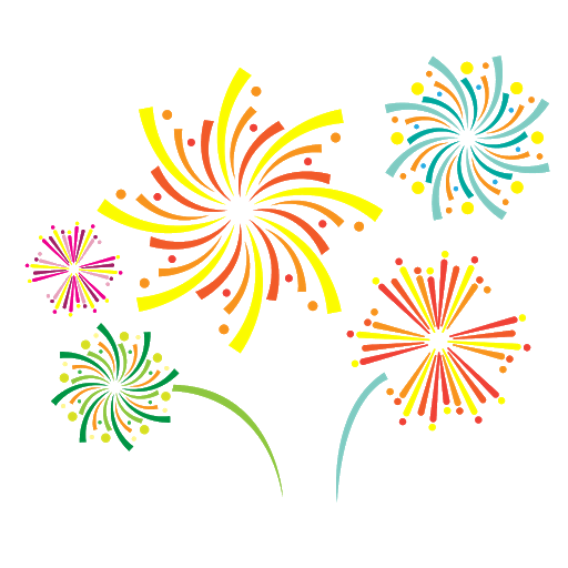 Fireworks Vector Spiral Colorful Transparent PNG Image