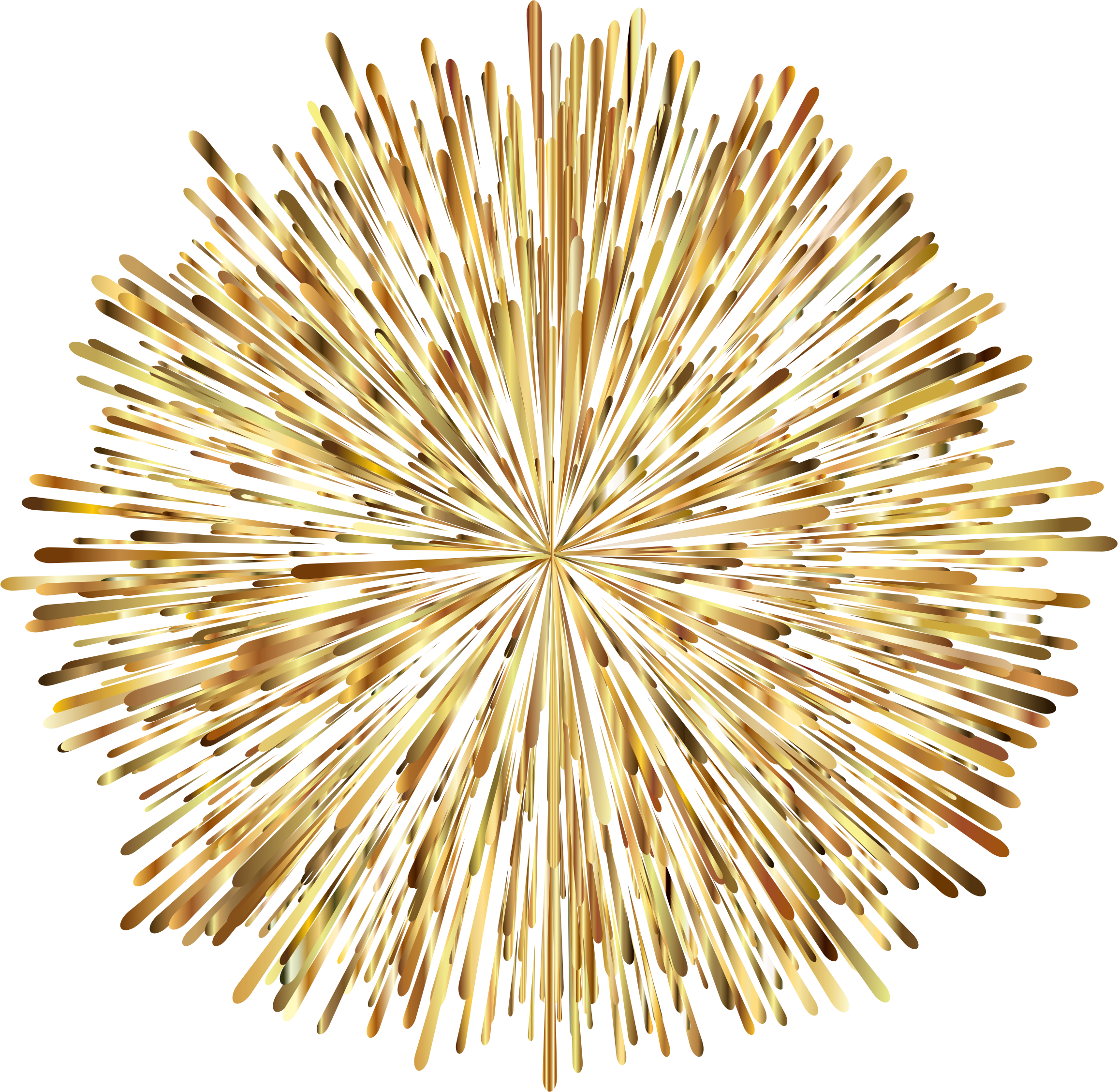 Fireworks Gold Festive Transparent PNG Image