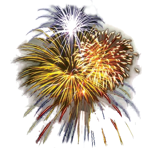 Fireworks Gold Festive Transparent PNG Image