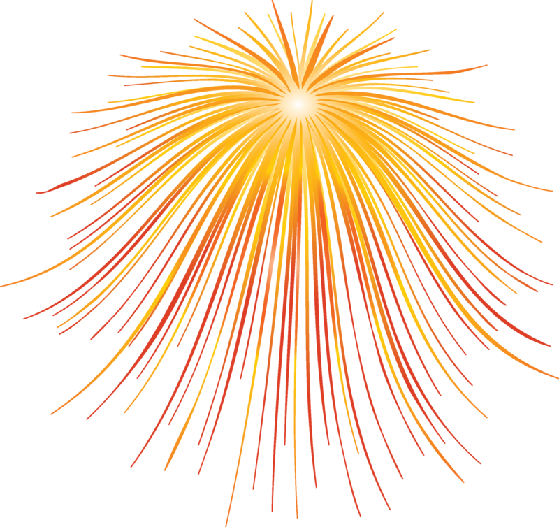 Fireworks Gold Transparent PNG Image