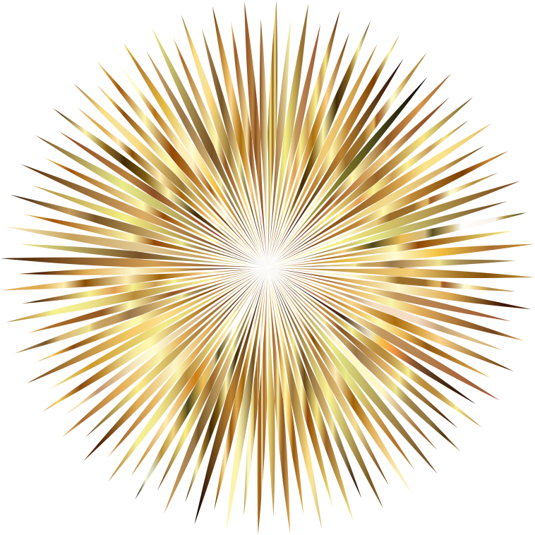 Fireworks Gold Transparent PNG Image