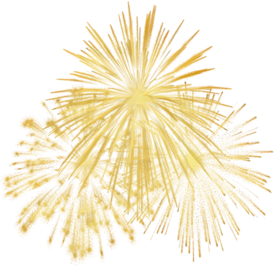 Fireworks Gold Transparent PNG Image