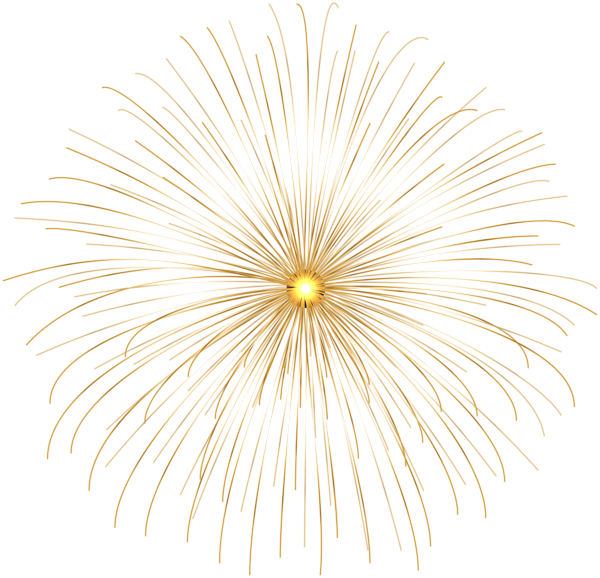 Fireworks Gold Transparent PNG Image
