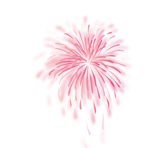 Pink Fireworks Vector Transparent PNG Image