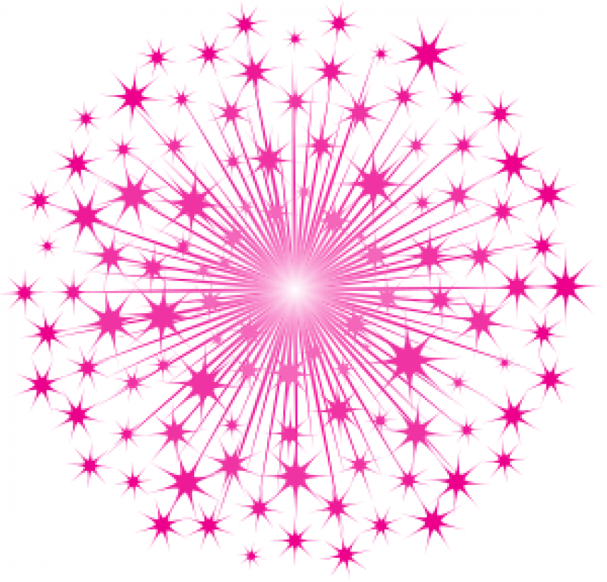 Pink Fireworks Vector Transparent PNG Image