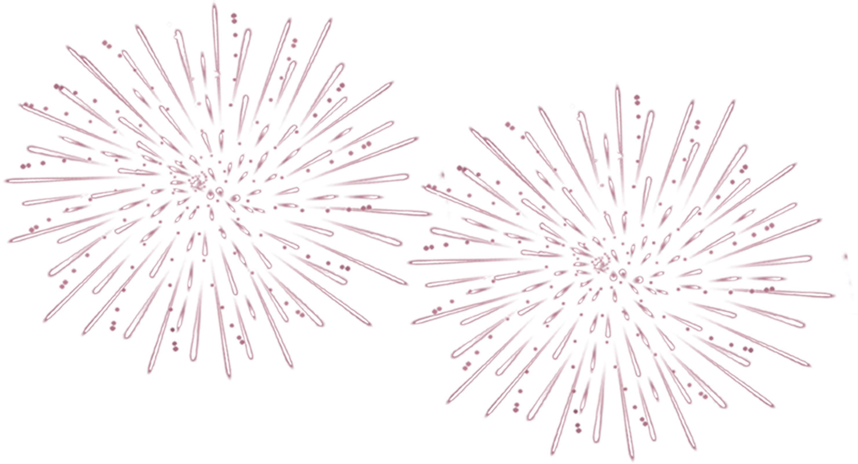 Pink Fireworks Vector Transparent PNG Image