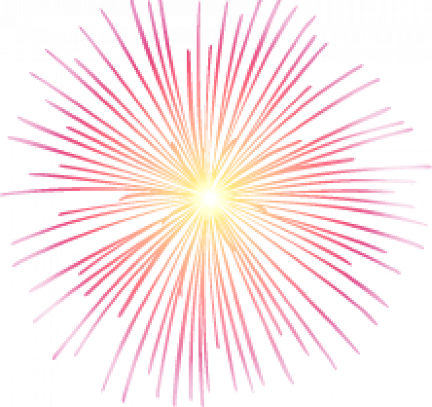 Pink Fireworks Vector Transparent PNG Image