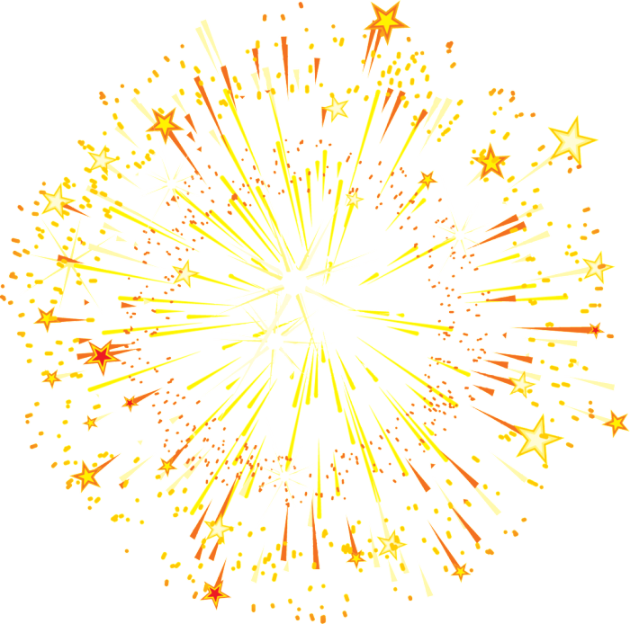 Sparkle Fireworks Gold Transparent PNG Image