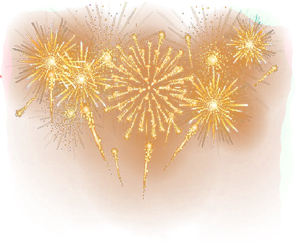 Sparkle Fireworks Gold Transparent PNG Image