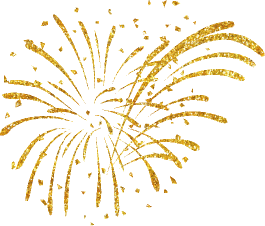 Sparkle Fireworks Gold Transparent PNG Image