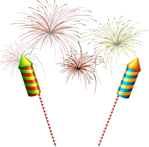 Sparkle Fireworks Vector Transparent PNG Image