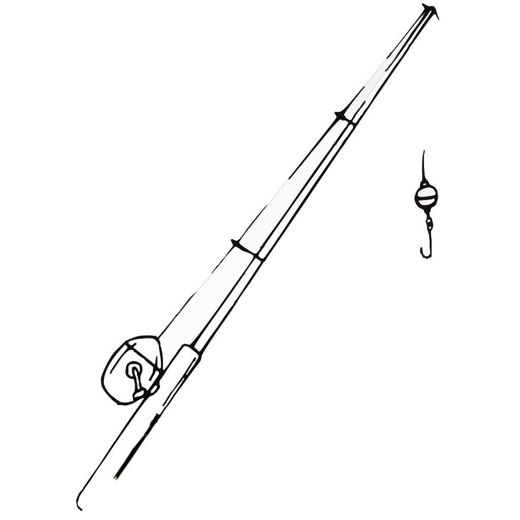 Pole Fishing Drawing Transparent PNG Image
