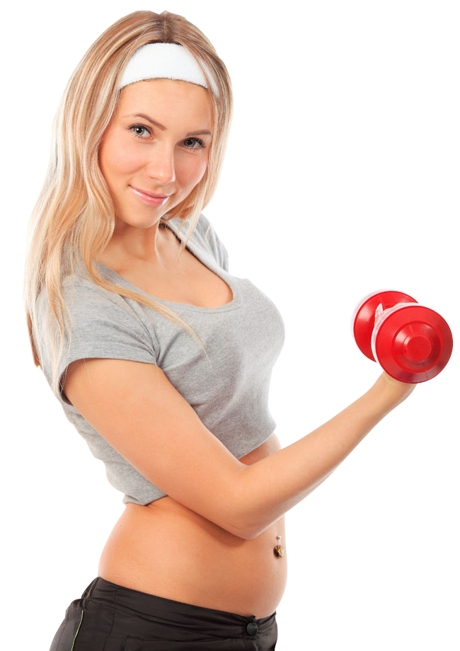 Dumbbell Female Fitness Transparent PNG Image