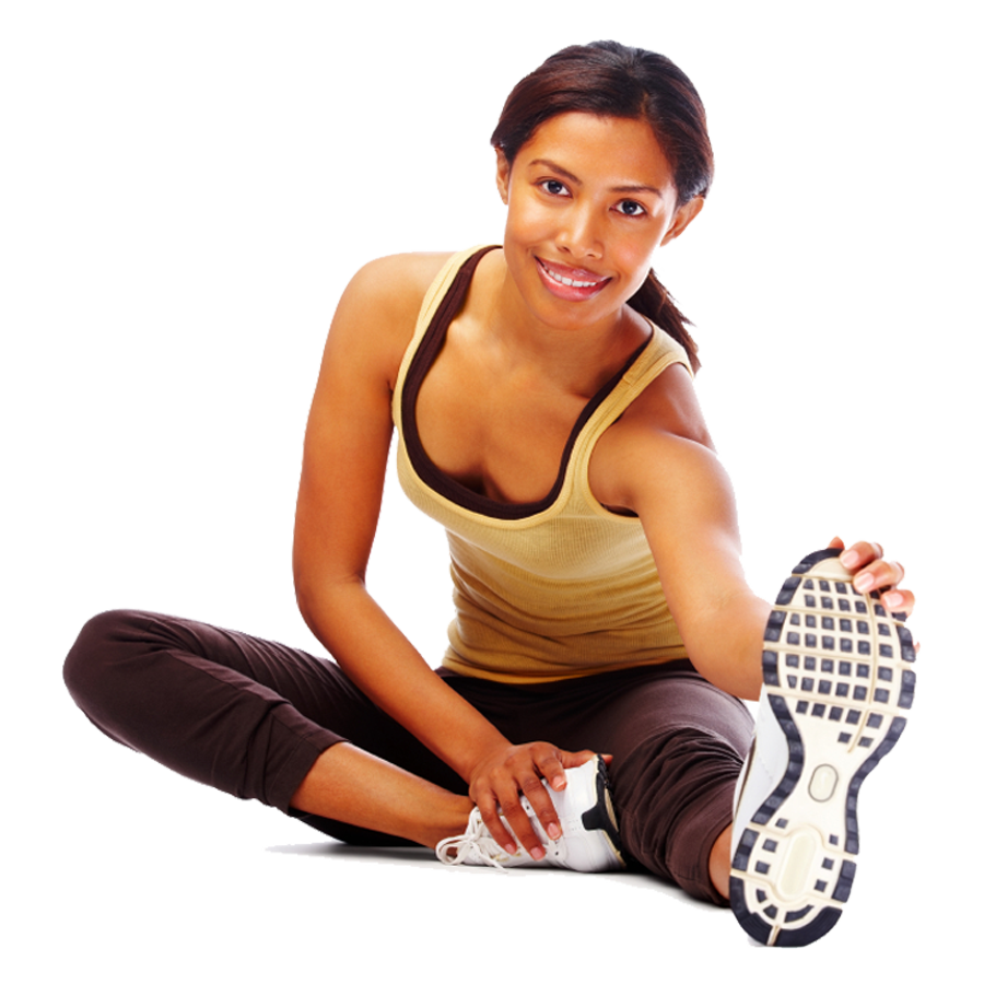 Stretching Female Fitness Transparent PNG Image