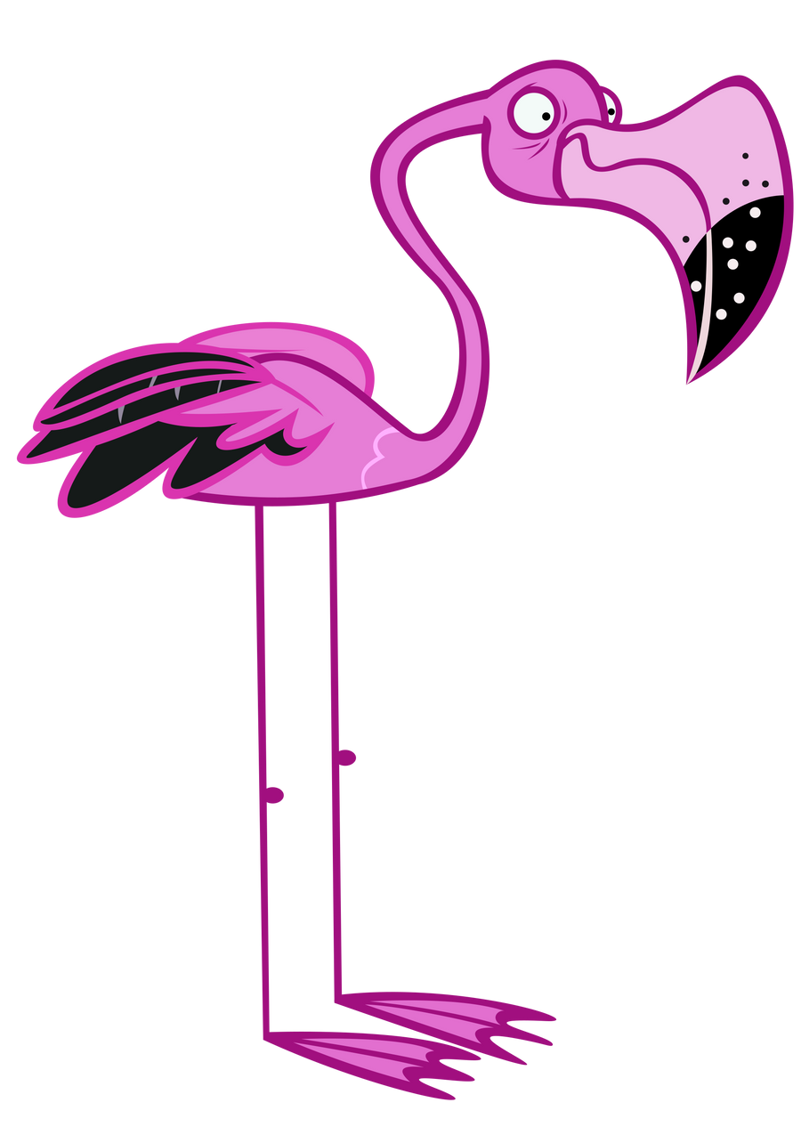 Vector Standing Flamingo Bird Transparent PNG Image