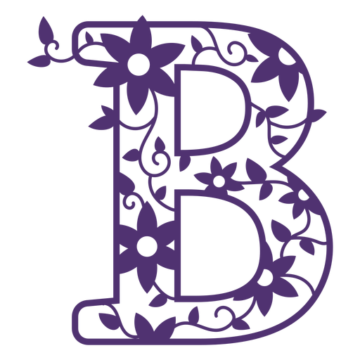 Floral Alphabet Transparent PNG Image